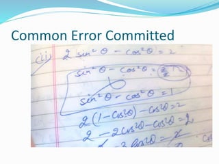 Common Error Committed
 