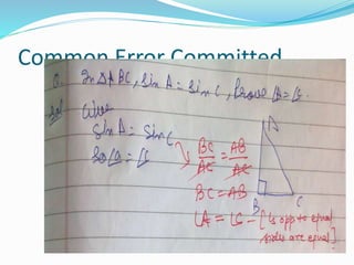 Common Error Committed
 