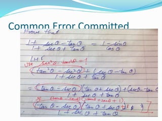 Common Error Committed
 