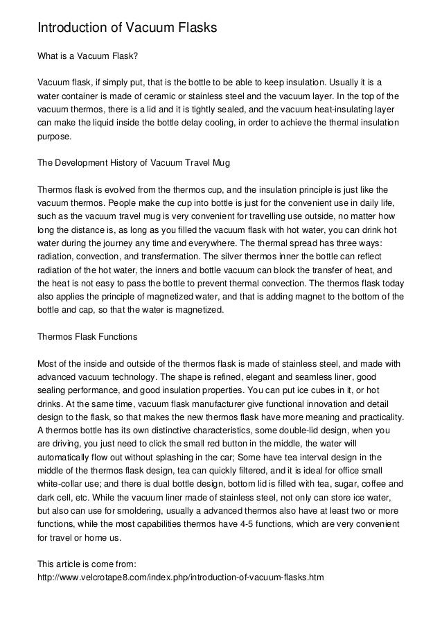 Introduction of Vacuum Flasks