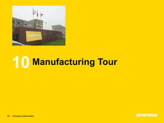 Manufacturing Tour
Company Information35
10
 