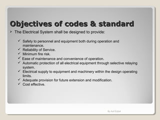 Introduction on indian codes as applied in electrical design | PPT