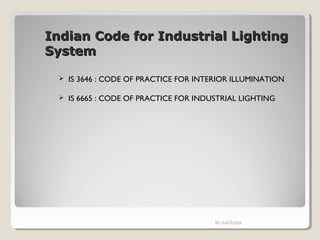 Introduction on indian codes as applied in electrical design | PPT