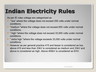 Introduction on indian codes as applied in electrical design | PPT