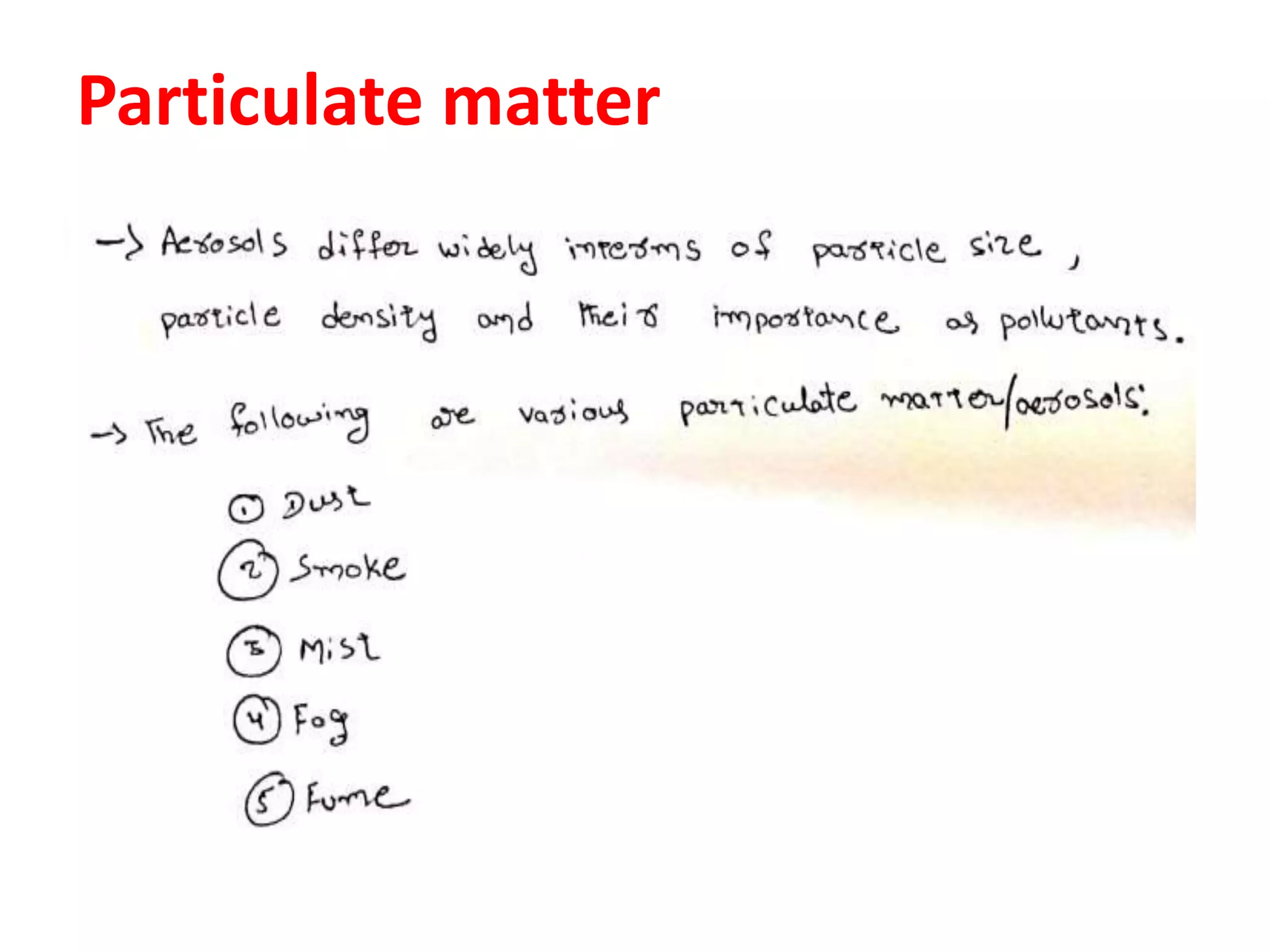 Particulate matter