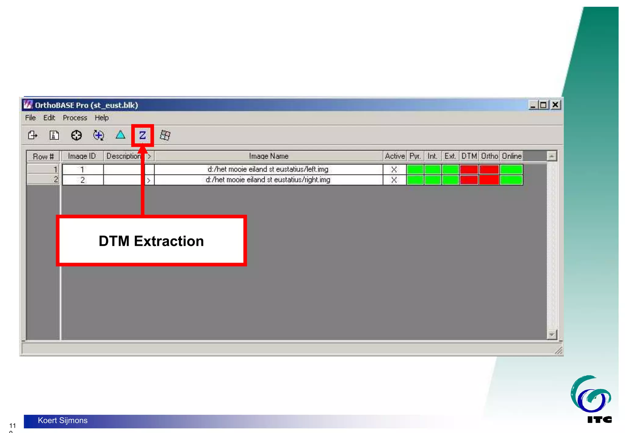 11
Koert Sijmons
DTM Extraction
 