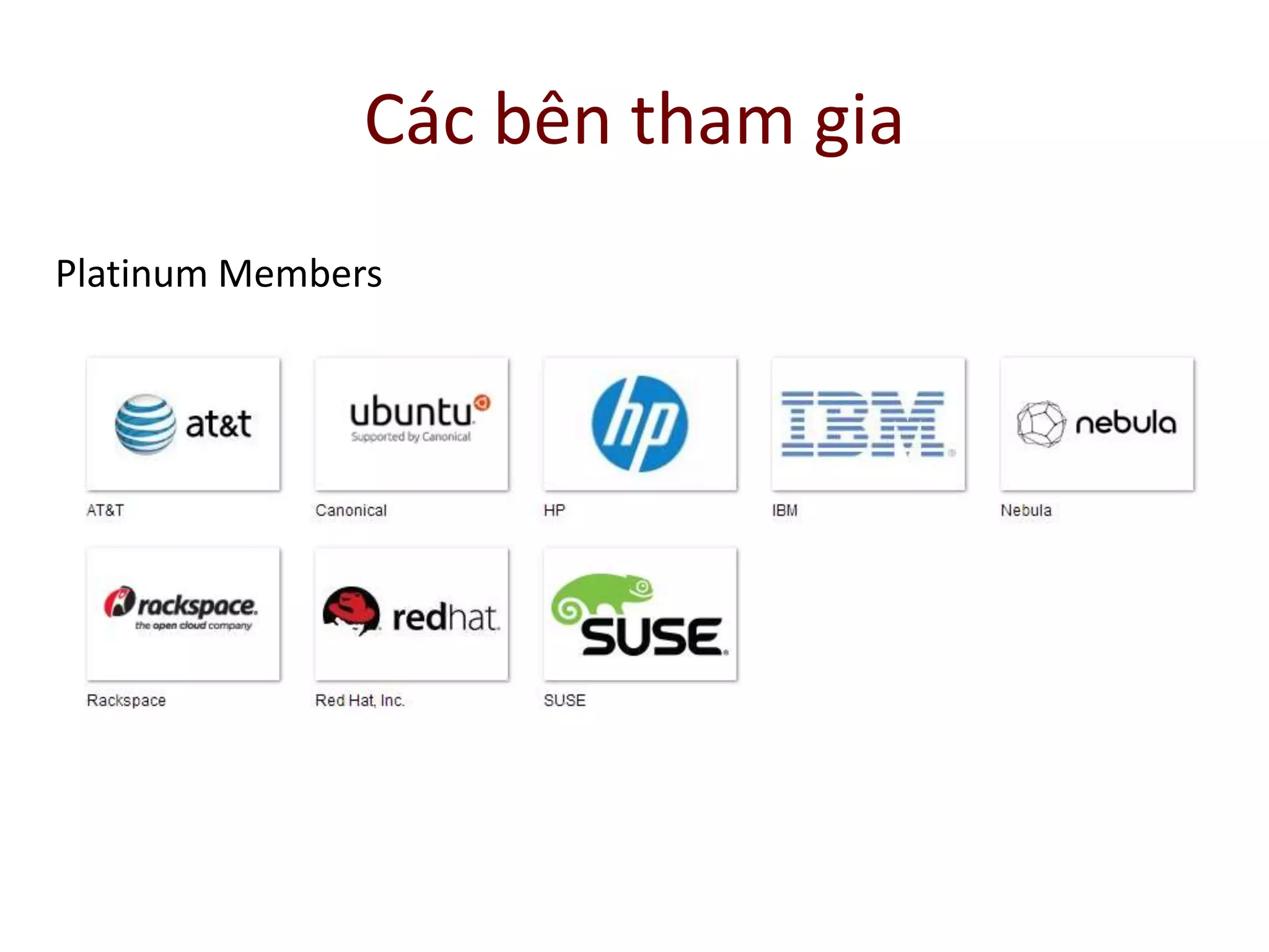 Các bên tham gia
Platinum Members
 