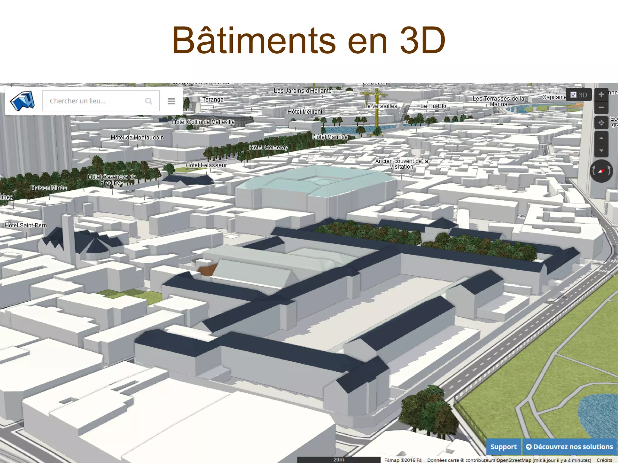 Bâtiments en 3D
 