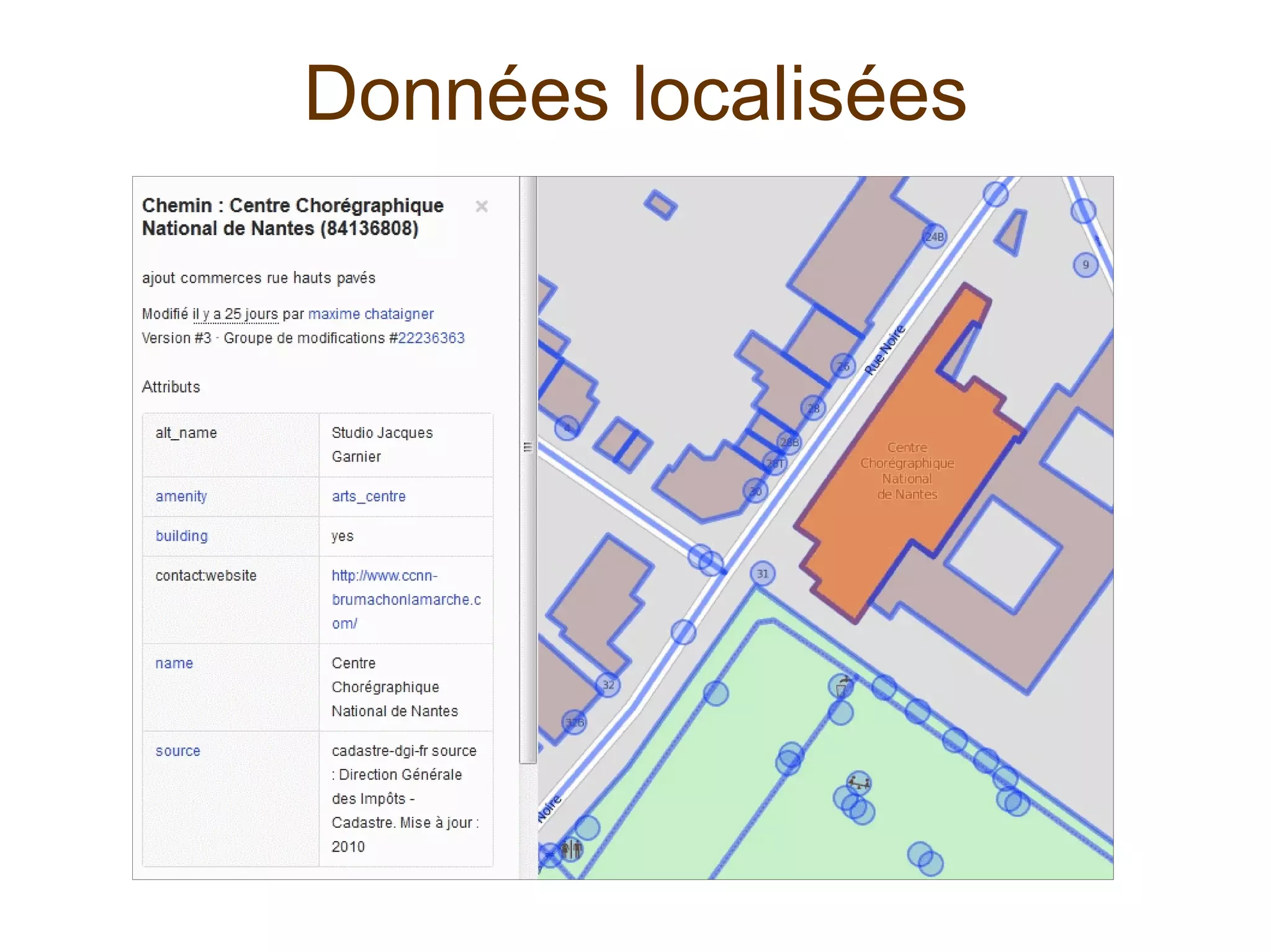 Données localisées
 