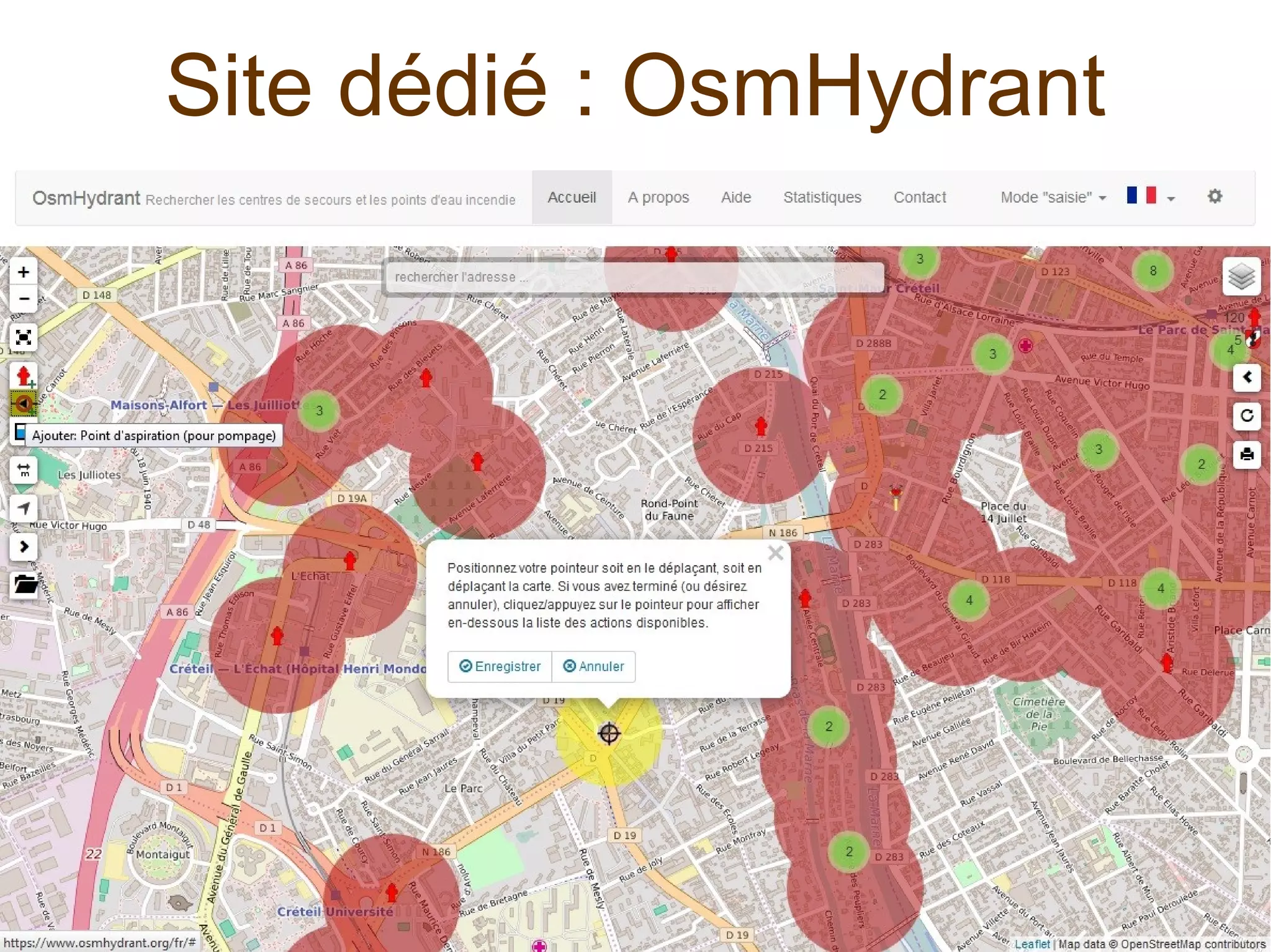 Site dédié : OsmHydrant
 