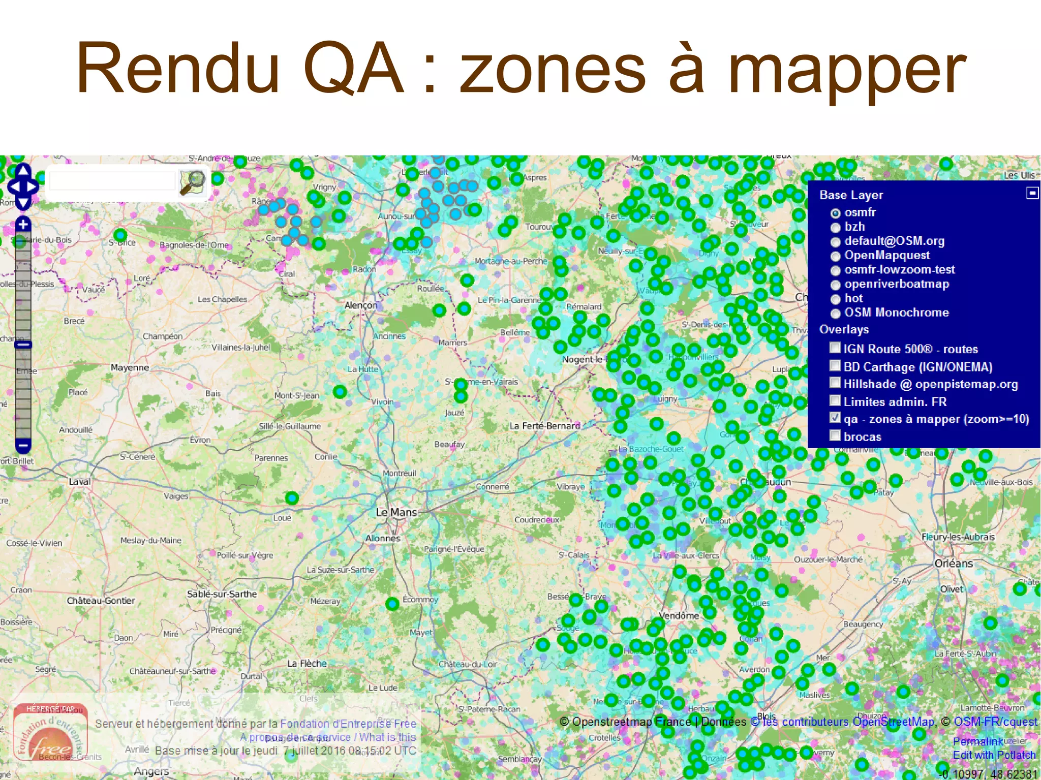 Rendu QA : zones à mapper
 