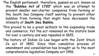 The English parliament, therefore, passed an act, known as
the “Bubbles Act of 1720” which was an attempt to
prevent small...