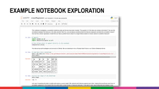 EXAMPLE NOTEBOOK EXPLORATION
 