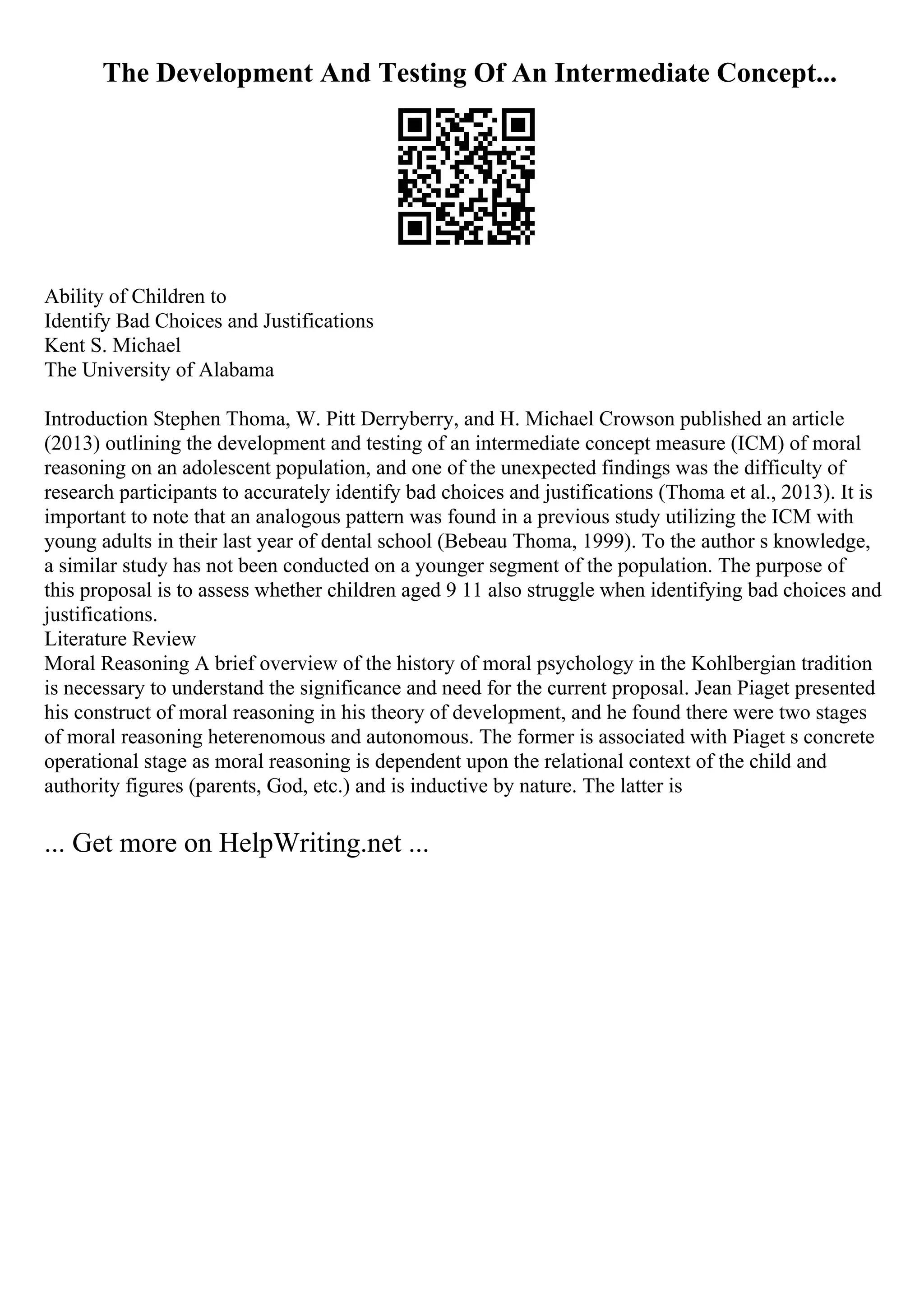 Introduction Paragraph Examples Essays | PDF