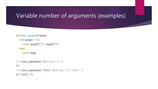 Basics of Python programming (part 2) | PPT