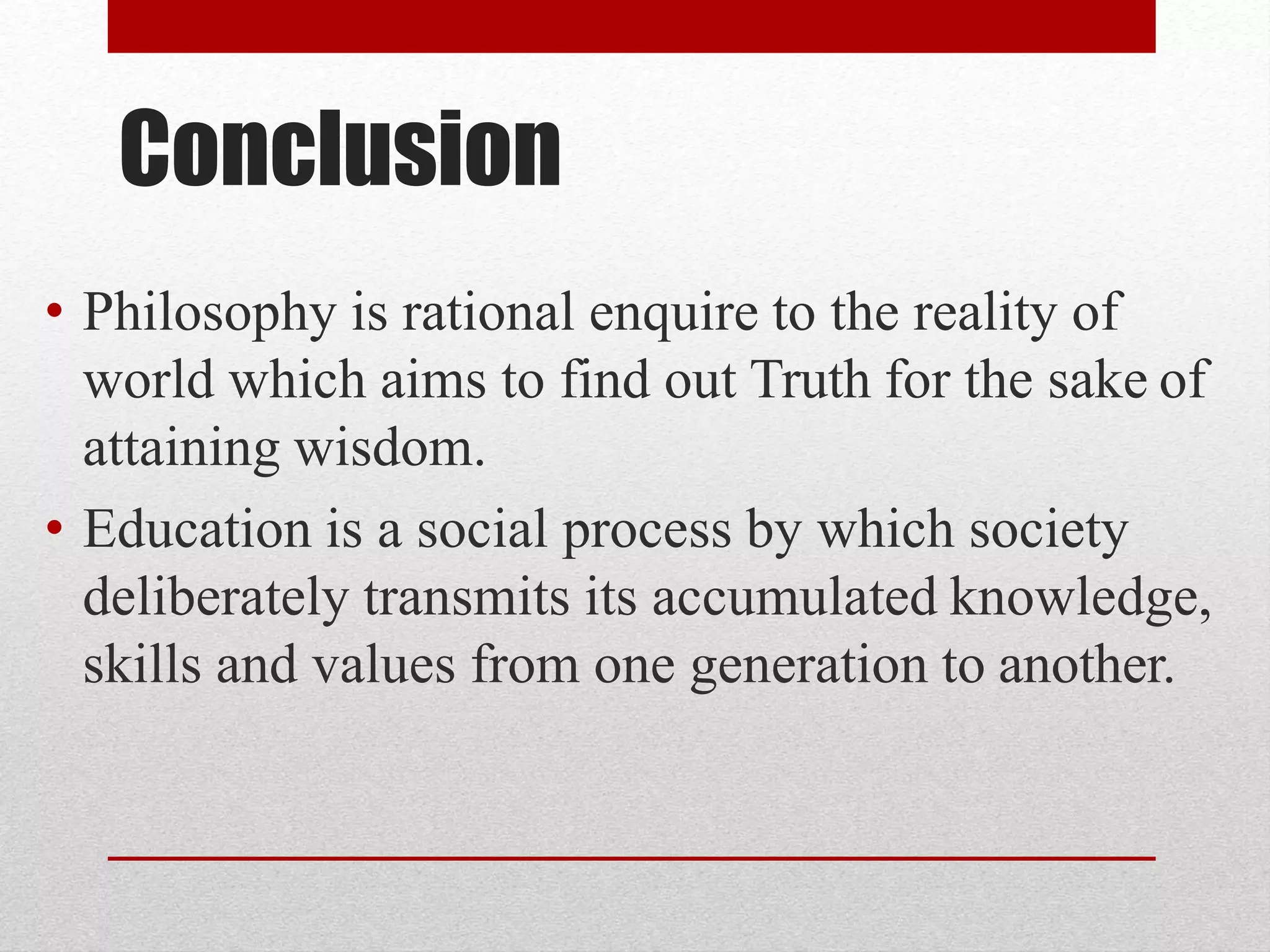 Introduction philosophy of education | PPTX