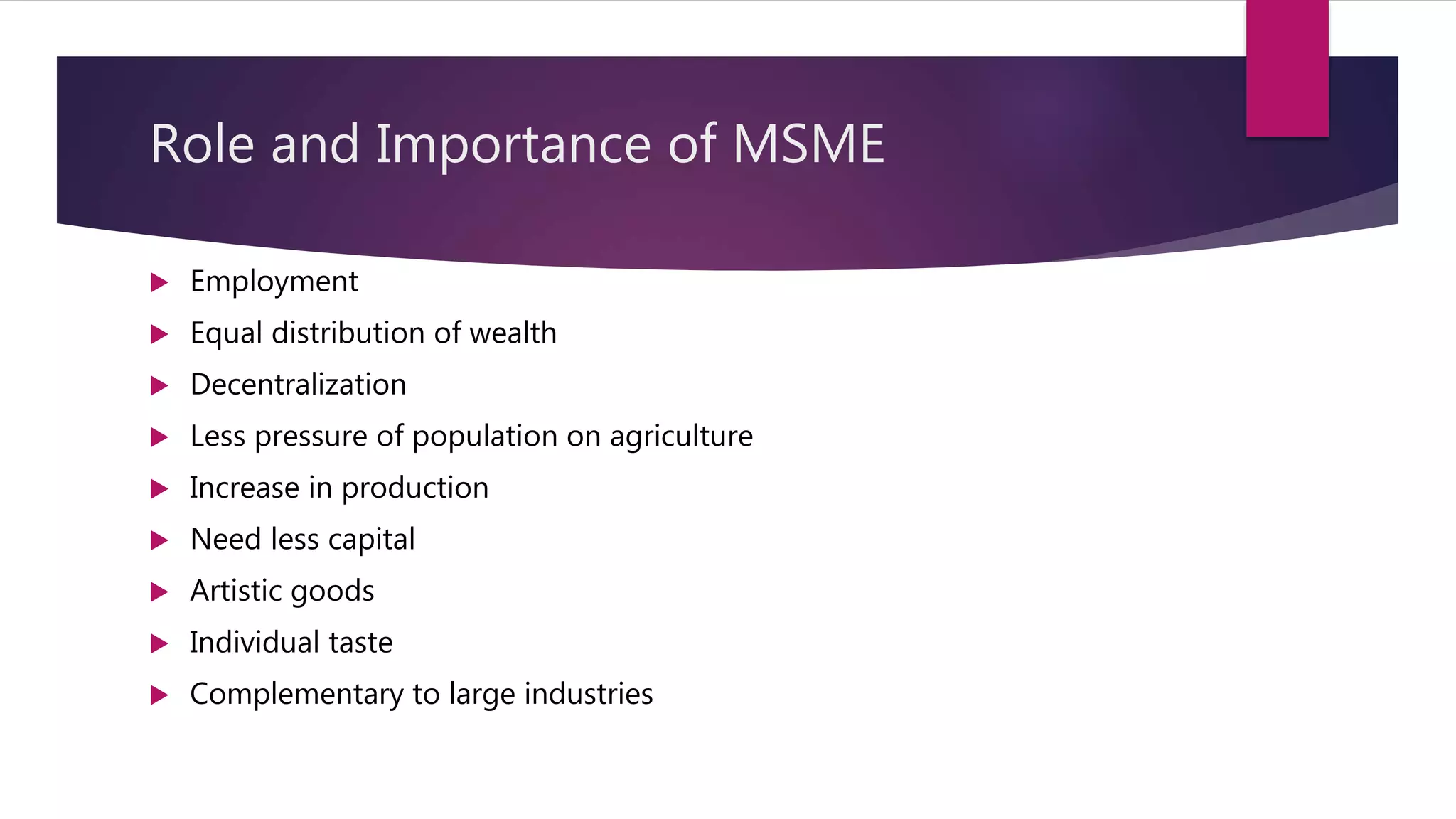Introduction to MSME | PPTX