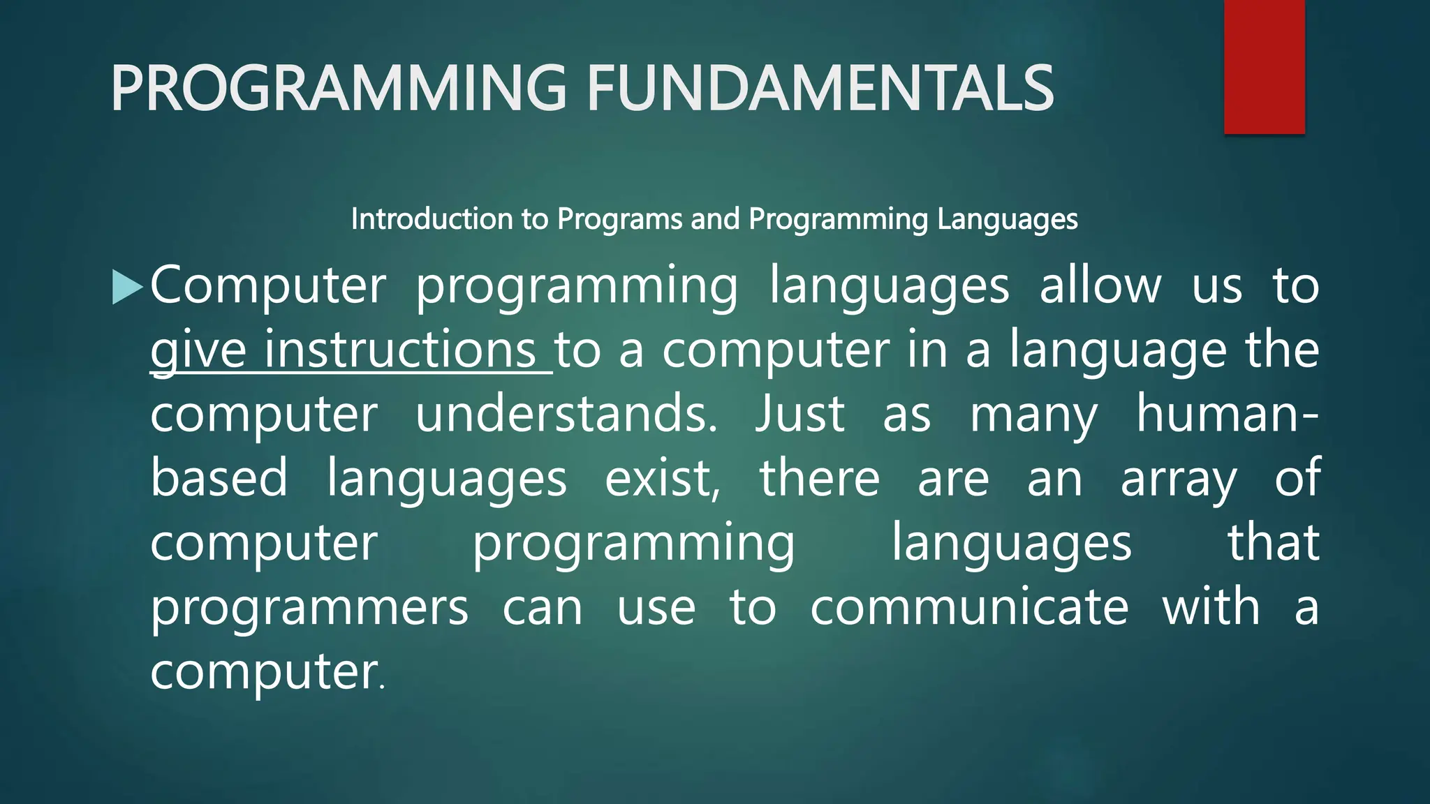 Introduction Programming and Application Lecture 1.pptx