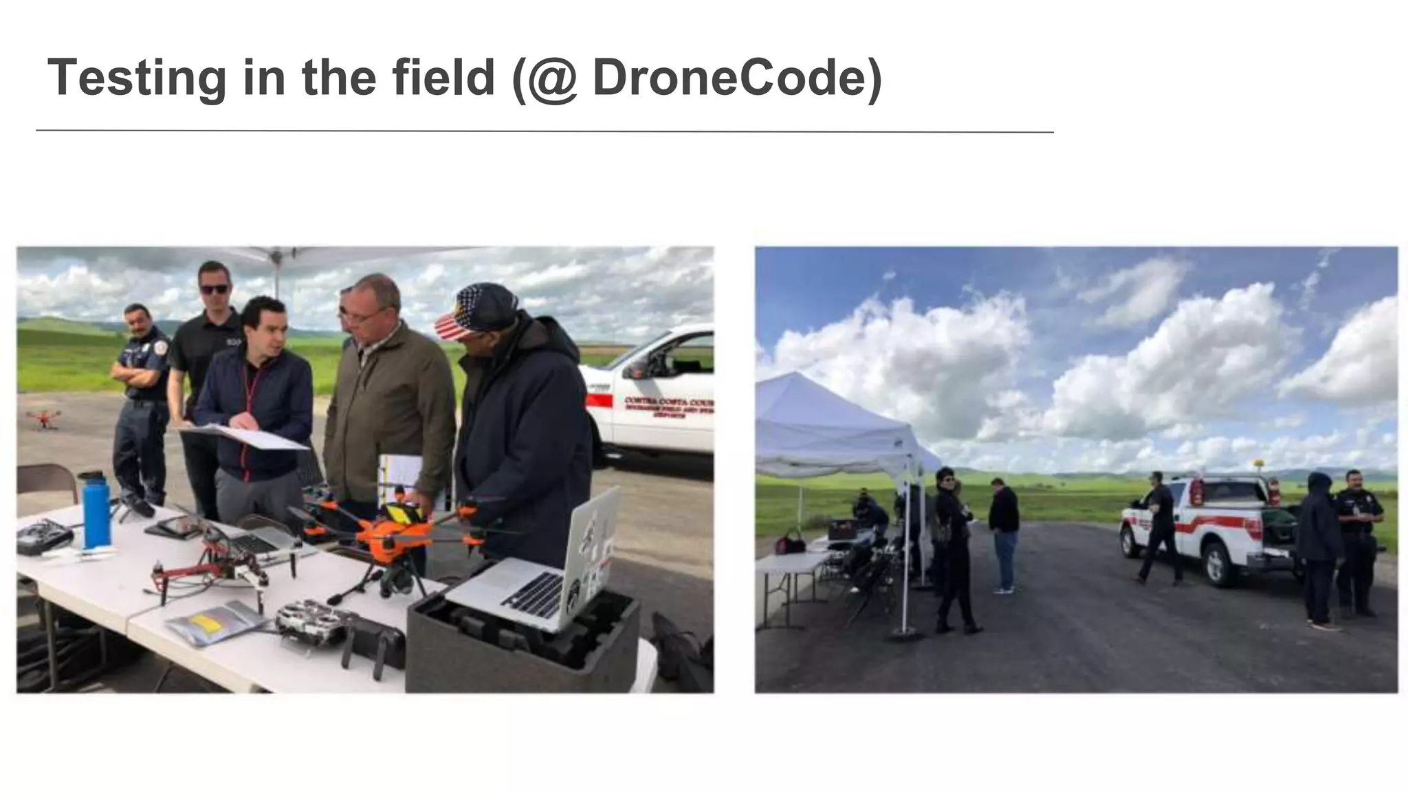 Testing in the field (@ DroneCode)
 