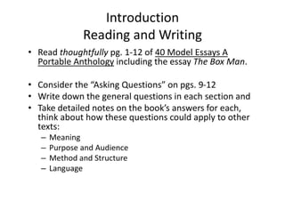Introduction Reading And Writing