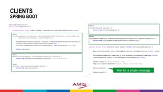 CLIENTS
SPRING BOOT
Wait for a single message
 