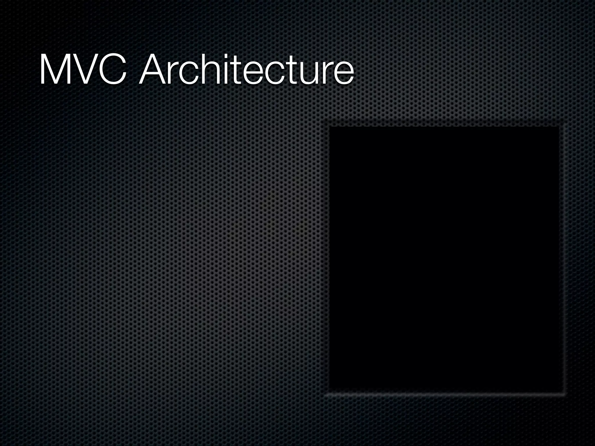 MVC Architecture
 