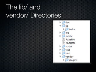 The lib/ and
vendor/ Directories
 