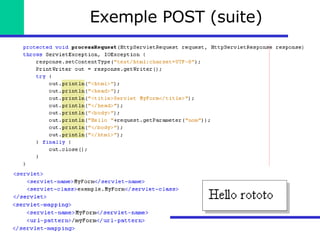 Exemple POST (suite) 