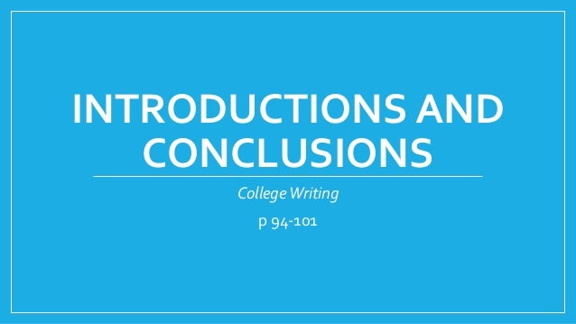 Writing essay introductions and conclusions