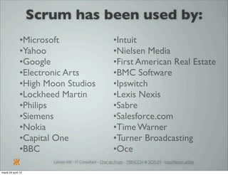 Introduction à SCRUM par Lahcen Afif