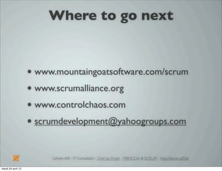 Introduction à SCRUM par Lahcen Afif