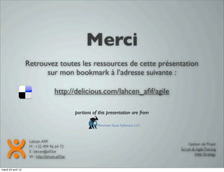 Introduction à SCRUM par Lahcen Afif