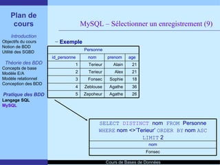 Introduction aux SGBD