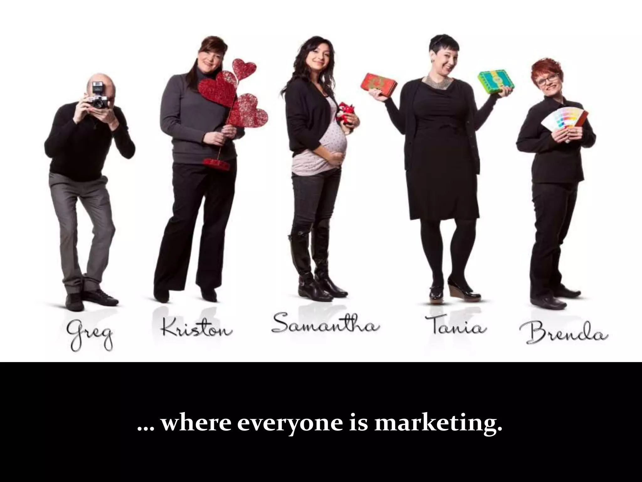 … where everyone is marketing.
 