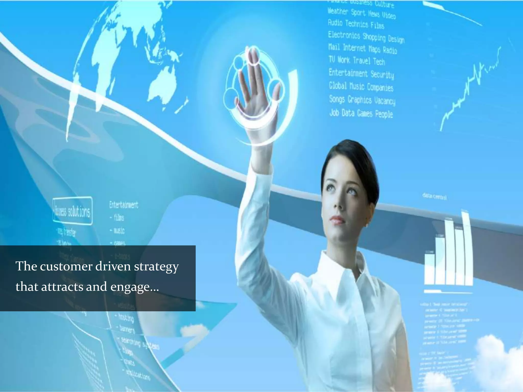 The customer driven strategy
that attracts and engage…
 