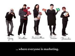 … where everyone is marketing.
 