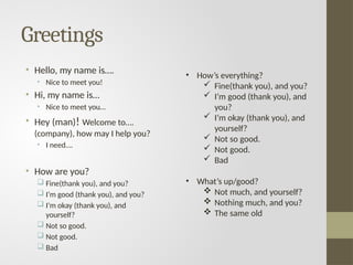 Introductions Presentation PowerPoint presentation for esl | PPTX