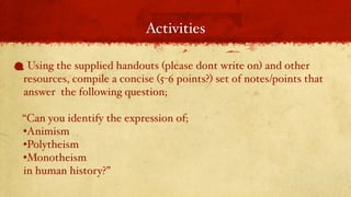Introduction+ Syllabus Point 1 (Animism Etc) | PPT