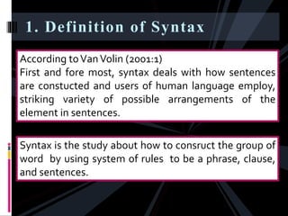 Introduction of Syntax | PPTX | Education