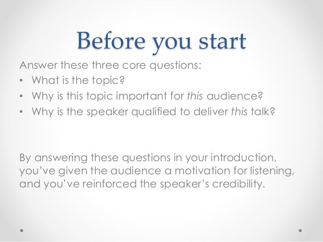 introducing a speaker