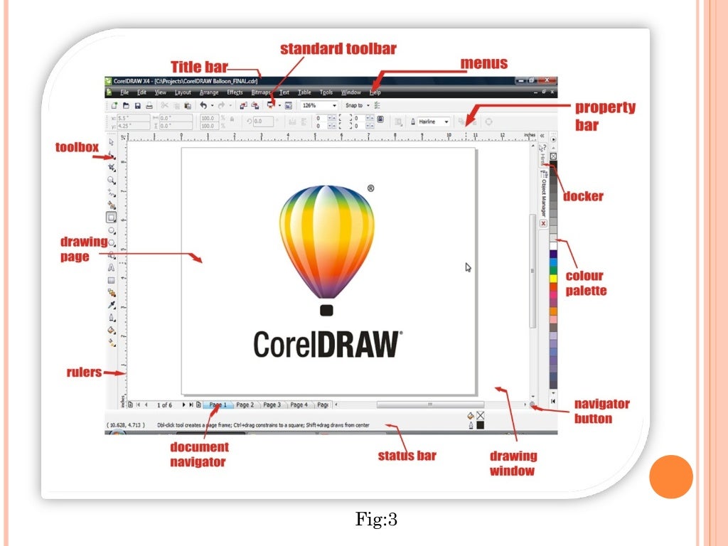 presentation on corel draw