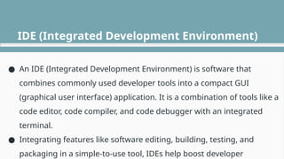 Gui Integrated Environment Introduction to Dot NET Framework, Integrated Development Environment ...