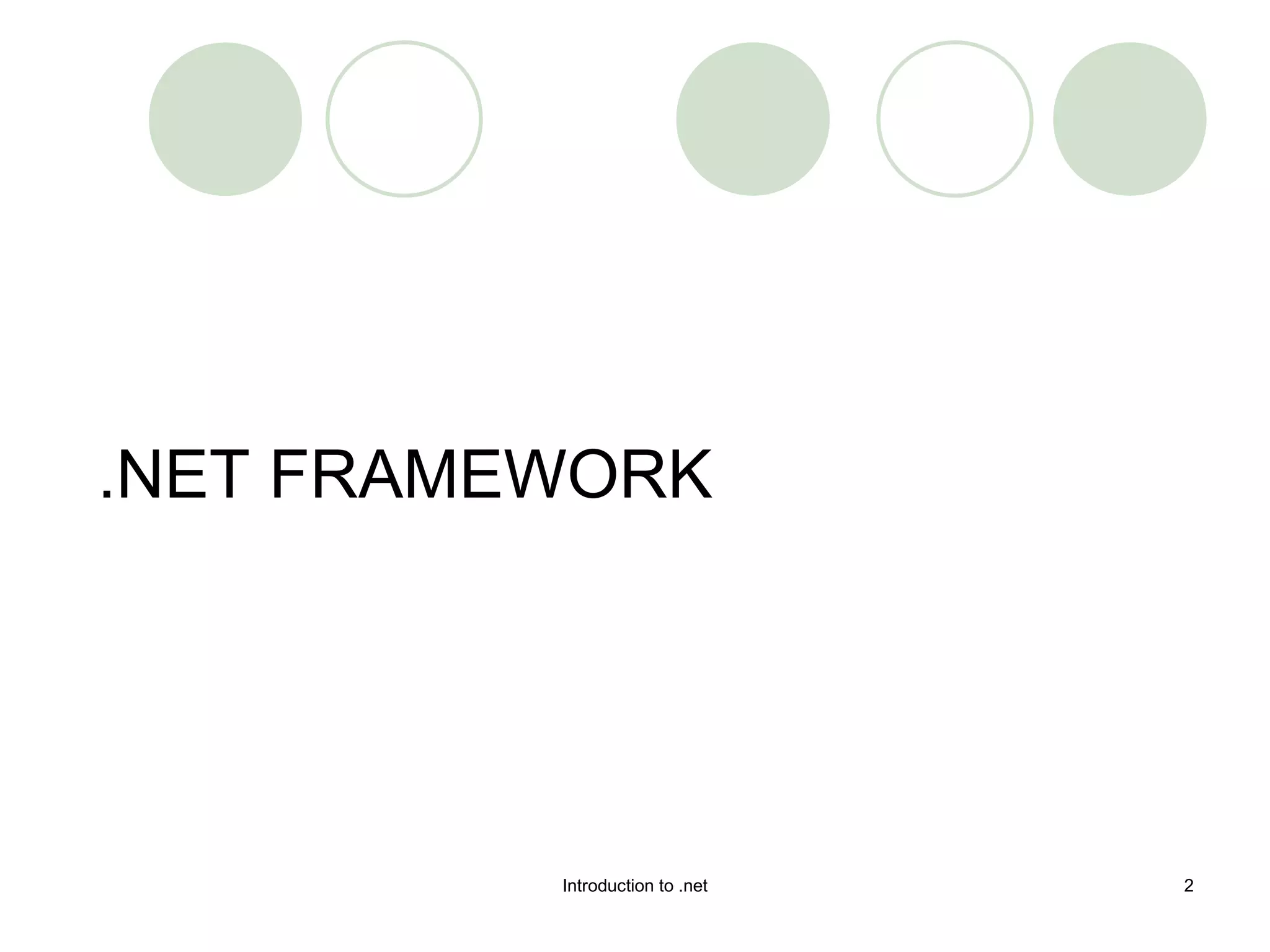 .NET FRAMEWORK 