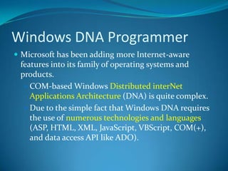 Regardless of the helpful MFC, programming for Windows using C++ remains a difficult and error-prone experienceVisual Basic 6.0 ProgrammerAbility to build complex user interfaces, code libraries, and data access logic with minimal fuss and bother. VB6 hides the complexities of the raw Win32 API from view using integrated code wizards, intrinsic data types, classes, and VB-specific functions.Not fully object-orientedNo “is-a” relationships between types (i.e., no classical inheritance)No multithreaded applications unless you are willing to drop down to low-level Win32 API calls (which is complex at best and dangerous at worst).