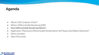 Introduction to 3D Computer Vision and Differentiable Rendering | PDF