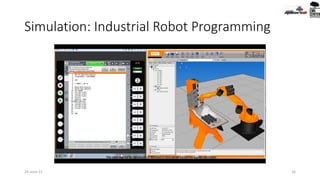Simulation: Industrial Robot Programming
24-June-21 16
 