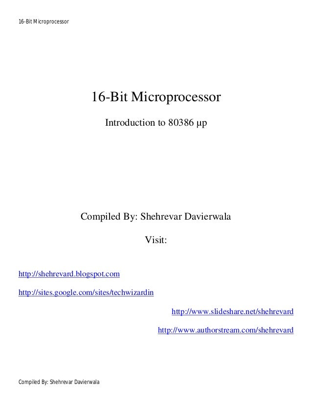 Introduction To 80386 Microprocessor - 