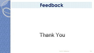 Prof. K. Adisesha 161
Feedback
 