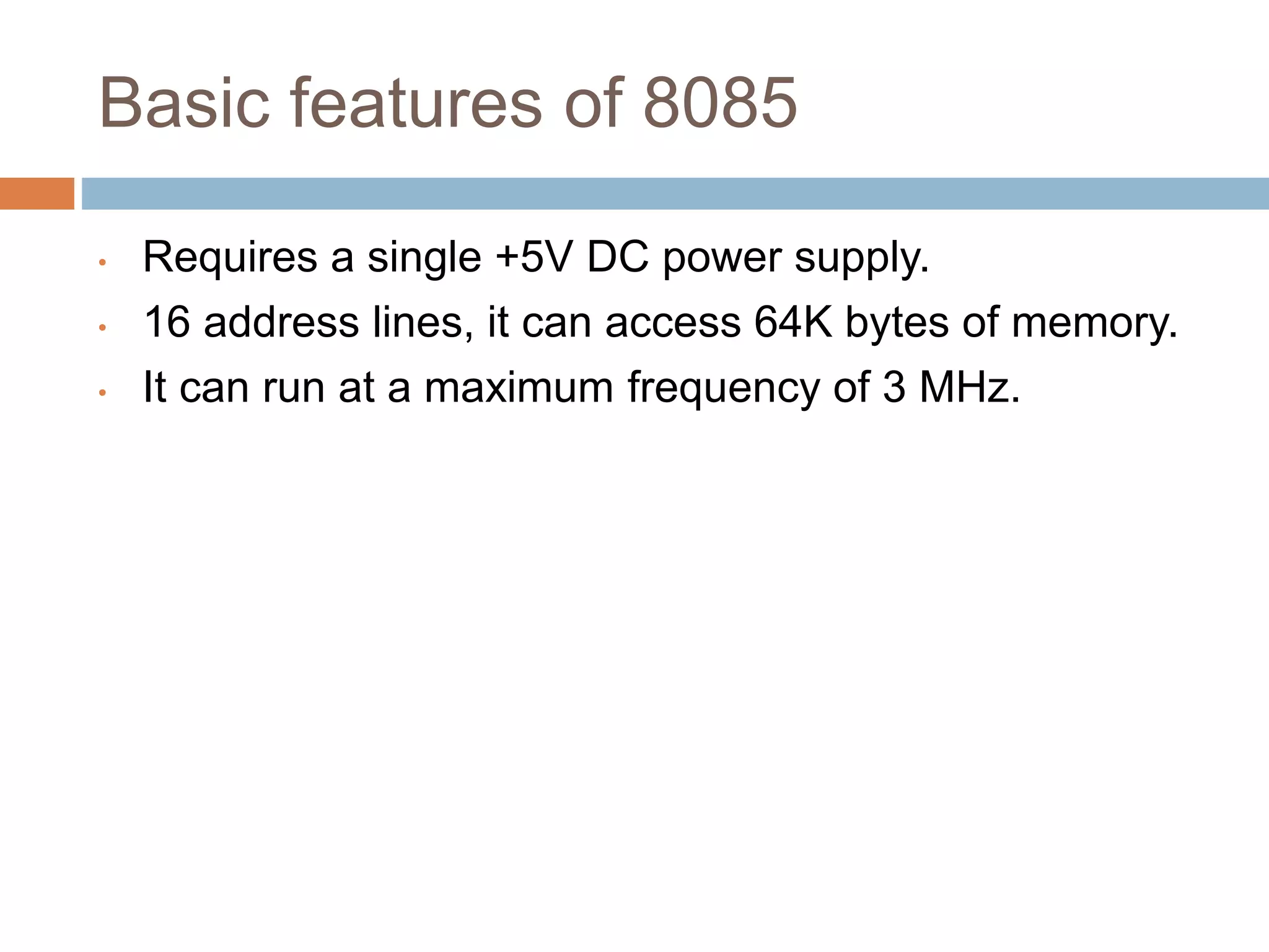 Introduction to 8085 microprocessor | PPTX
