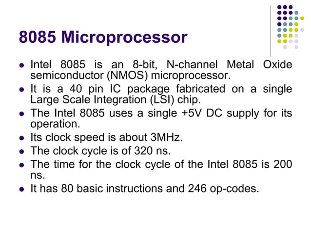 Introduction to 8085 microprocessor | PPT